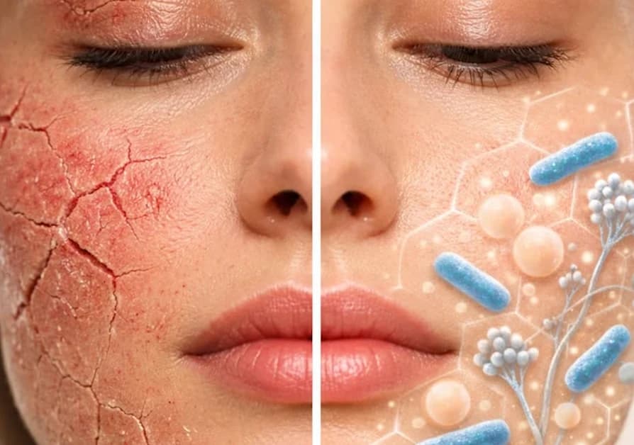 What symptoms appear when the skin barrier weakens?