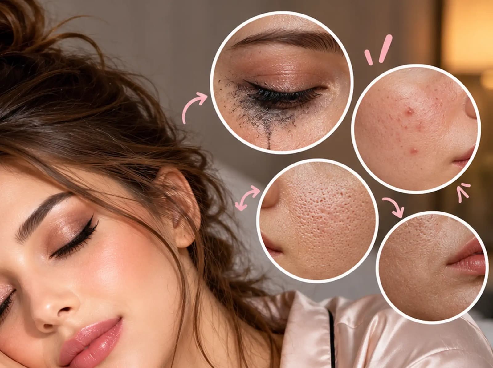 How does sleeping without removing makeup affect your skin?
